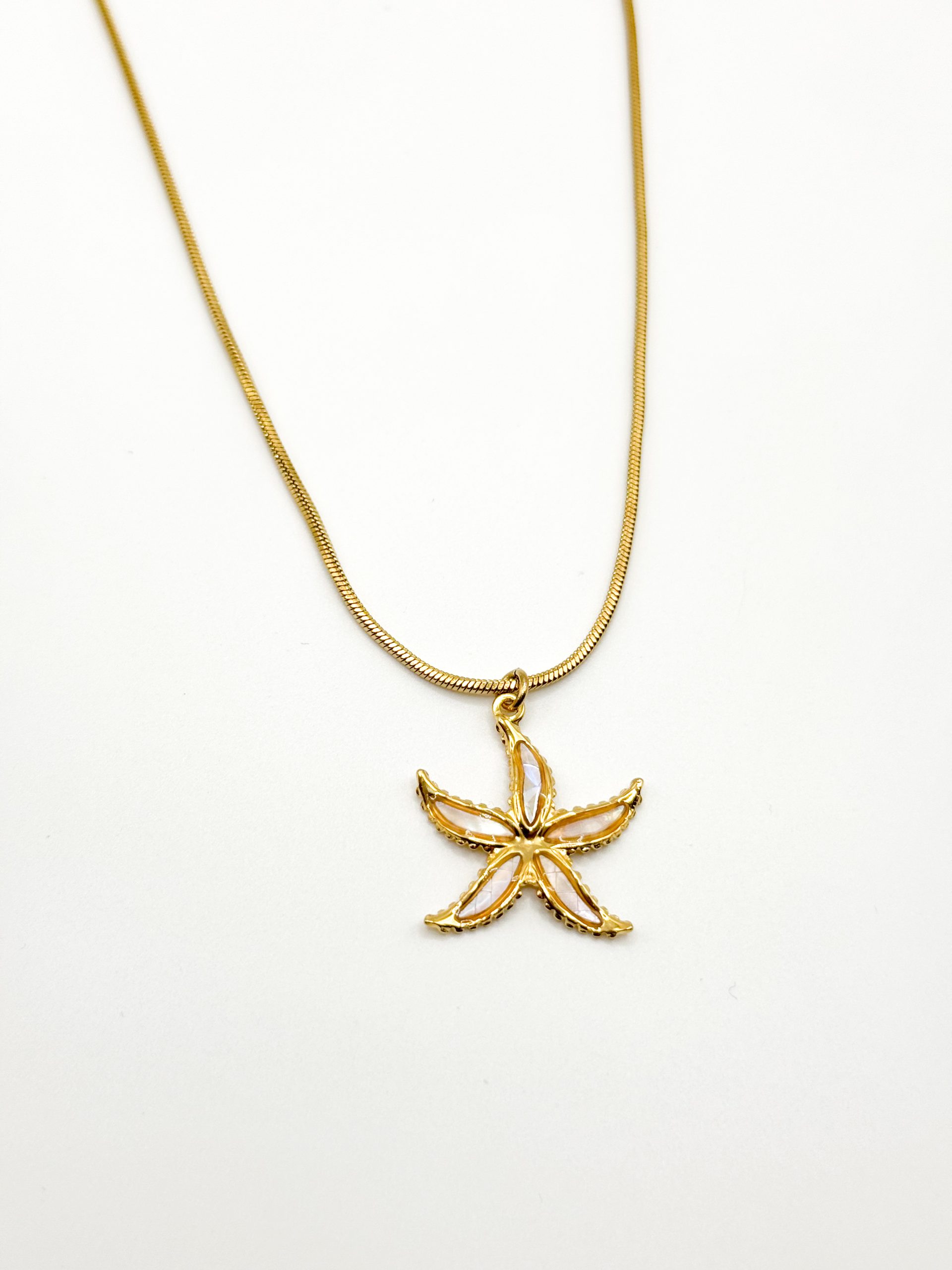 Gold Starfish Pendant Necklace